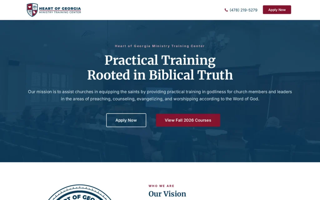 Heart of Georgia Ministry Training Center website